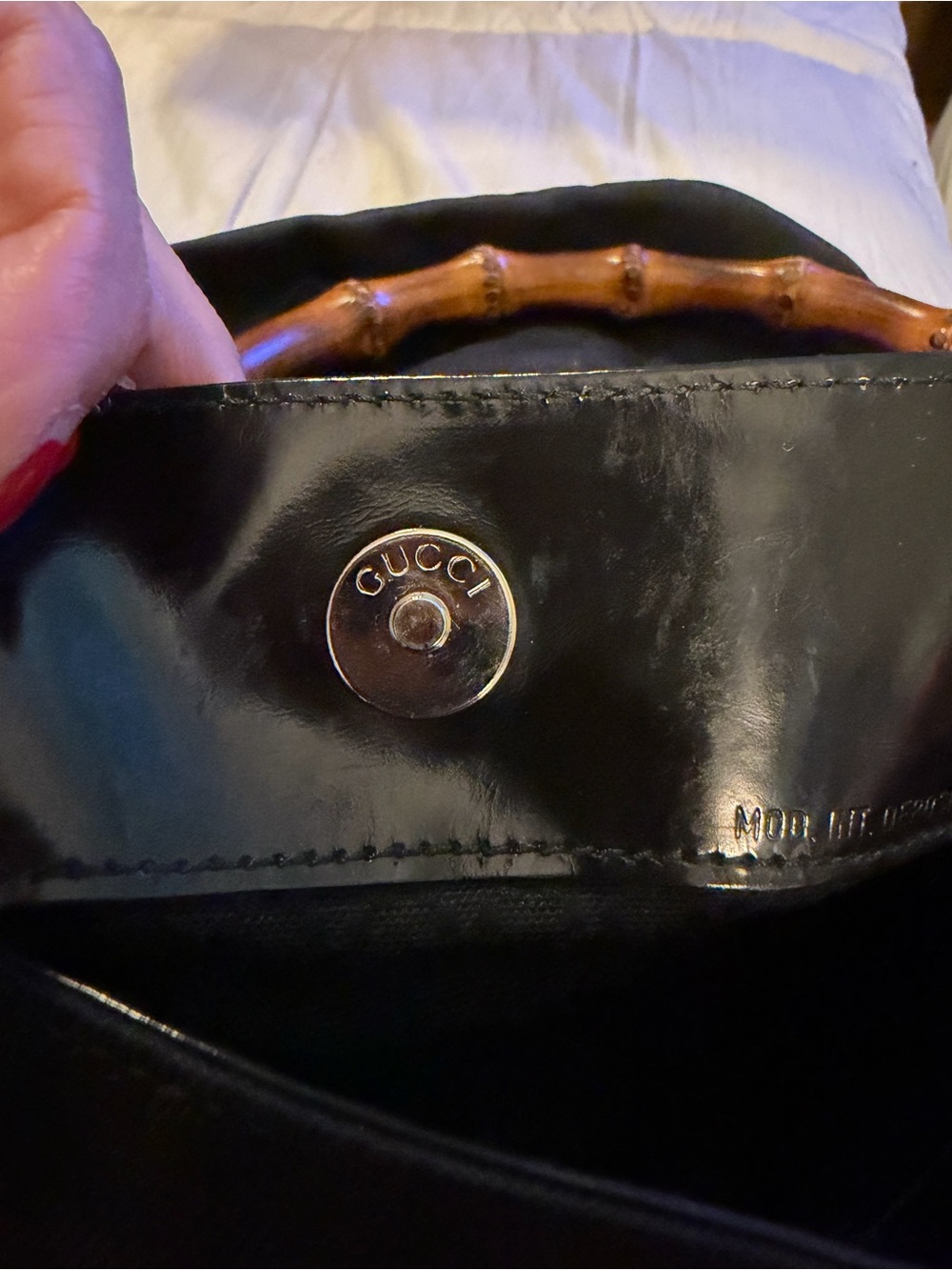 Gucci Women’s Black Shoulder Bag with Bamboo Handle and Shoulder strap - Picture 3 of 12
